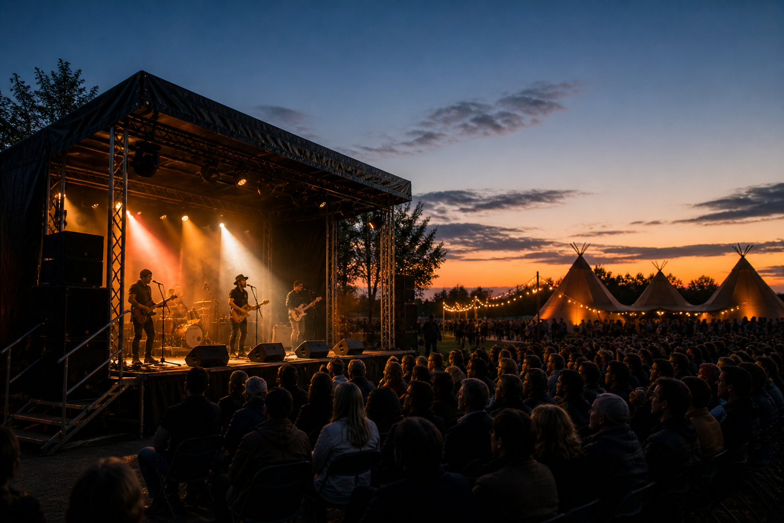 Location de scène pour un festival en pleine air